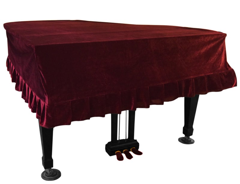 NKTM Grand Piano Cover, NKTM Dustproof Piano Washable with Velvet Soft Bordered Triangle Decorated Protective Cover Cloth (65" x 59" x 20" ) - Image 3